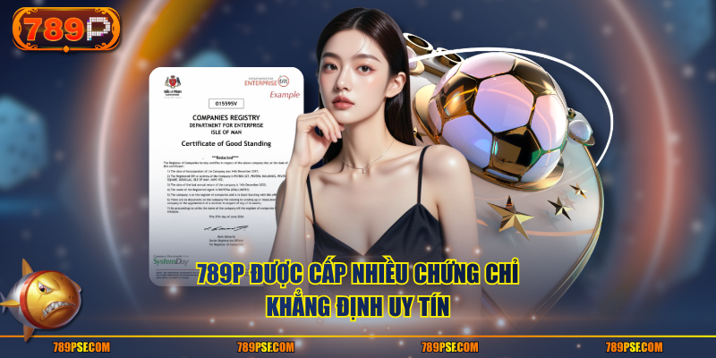 789P được cấp nhiều chứng chỉ khẳng định uy tín